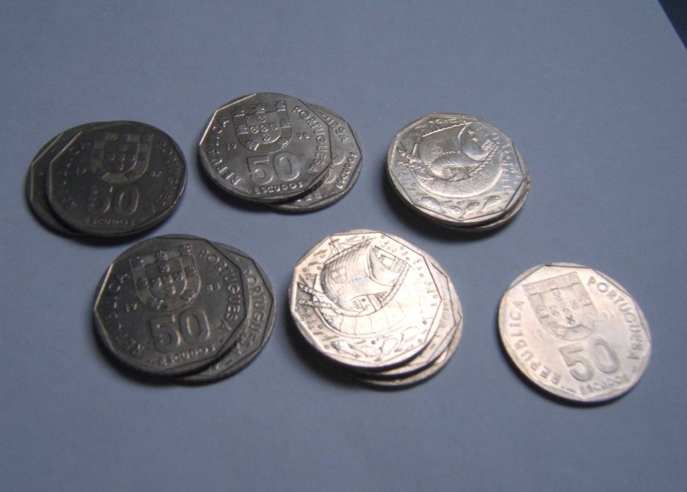 Moedas de 50 Escudos, Cupro-Níquel 1987/88/89