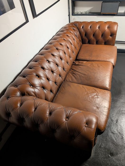 Oryginalny Chesterfield kanapa 3 osobowa