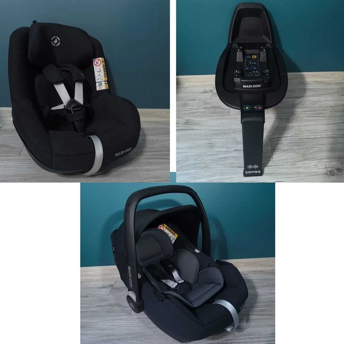 Zestaw 3w1 Nosidełko + Fotelik + Baza ISOFIX Maxi-Cosi – Stan Jak Nowy