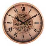 Okrągły Duży Ścienny Zegar miedziany stylowy metalowy 46 cm 180462