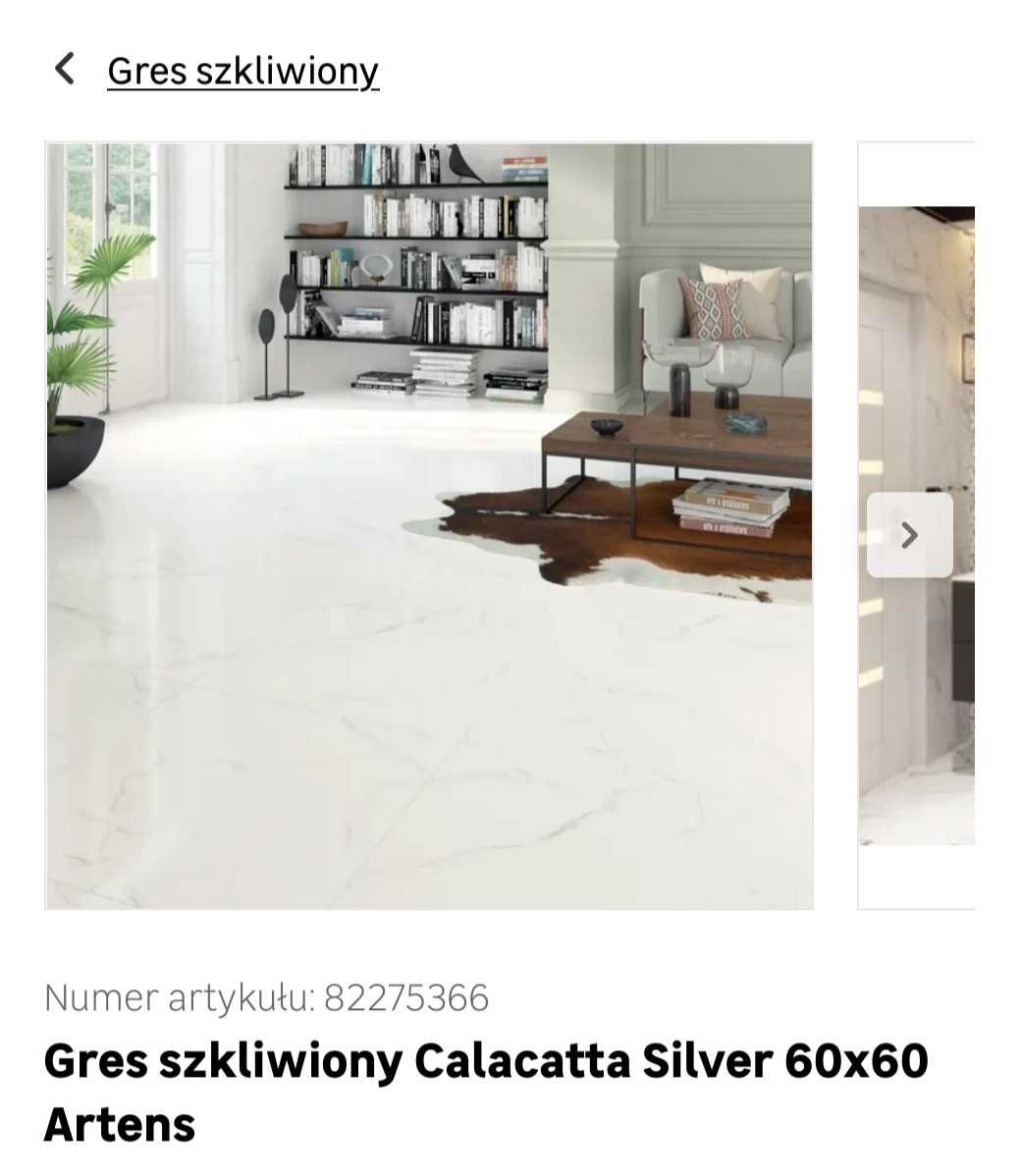 Gres szkliwiony płytka Calacatta Silver Leroy Merlin