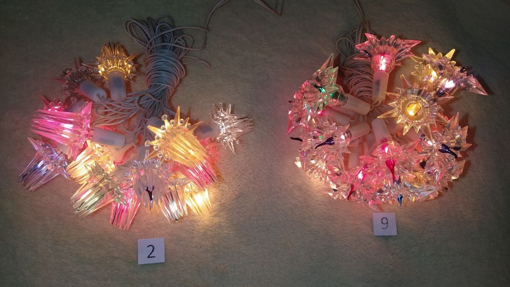 Гірлянда стара радянська СРСР СССР гірлянда спектр космос хрустальна