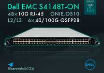 Комутатор 100GbE Dell EMC S4148T-ON | 48 * 10G RJ45; 6 * 40/100G QSFP