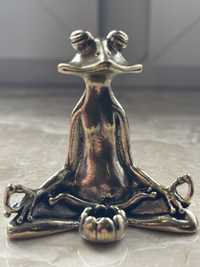 Медная статуя (фигурка) в ретро стиле буддистская Зен-лягушка