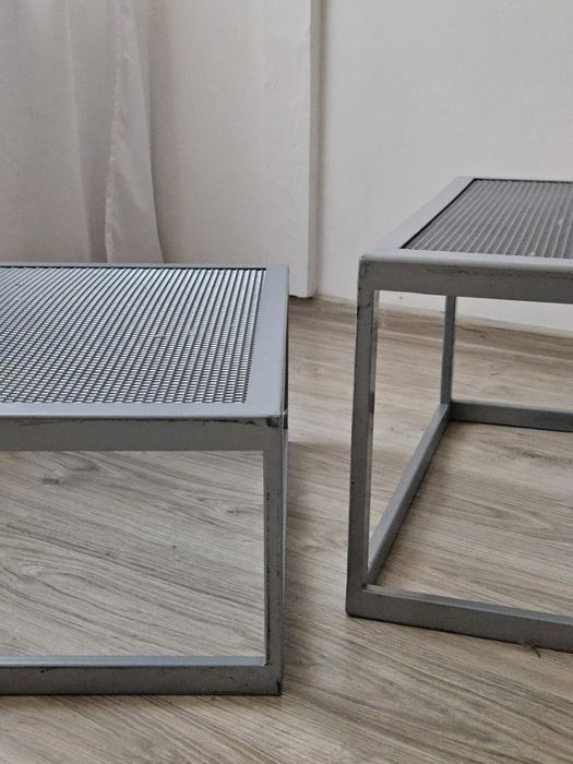 Designerskie stoliki kawowe metalowe industrial 2szt.