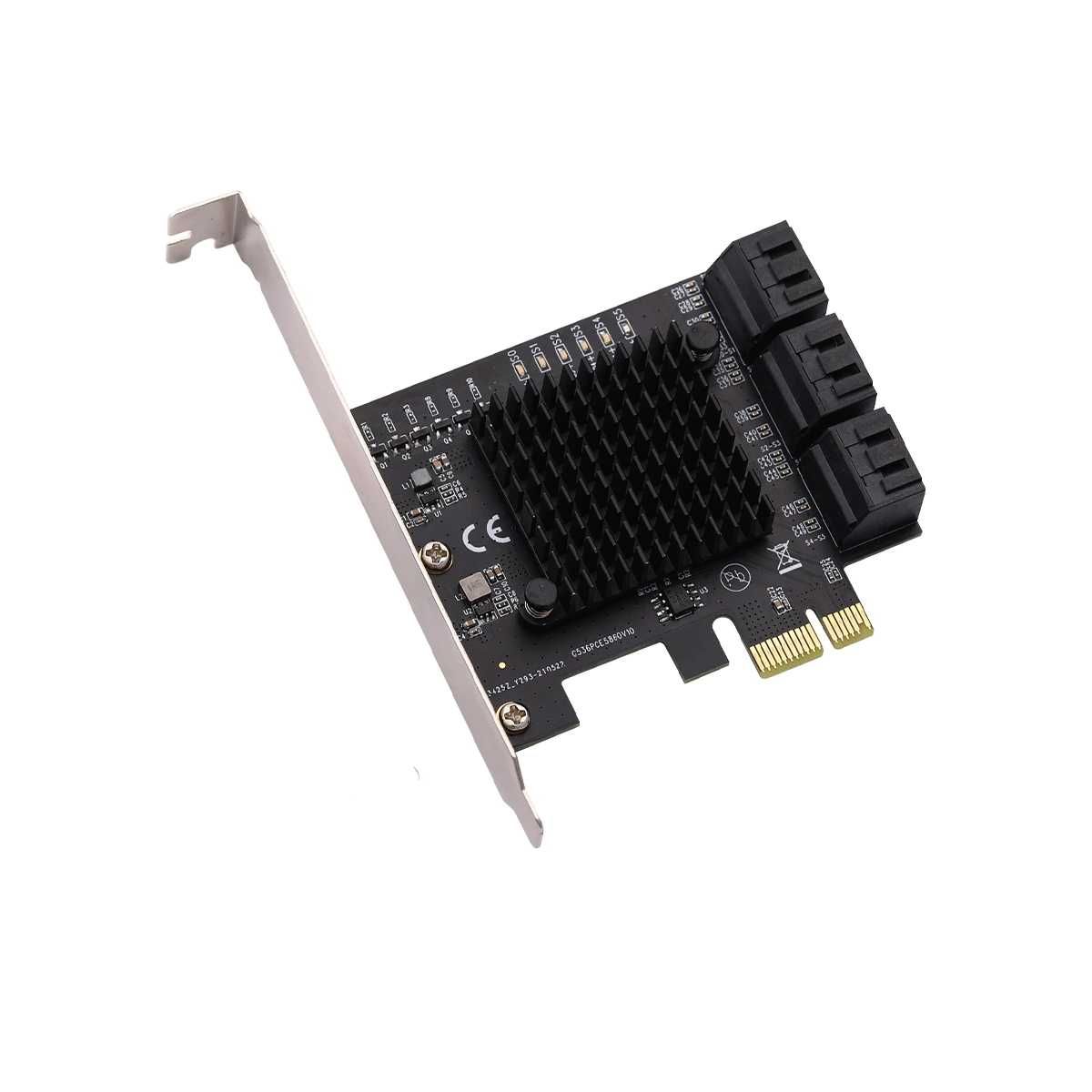 Контроллер адаптер 2, 4, 6 и 8 порта SATA на PCI-e x1