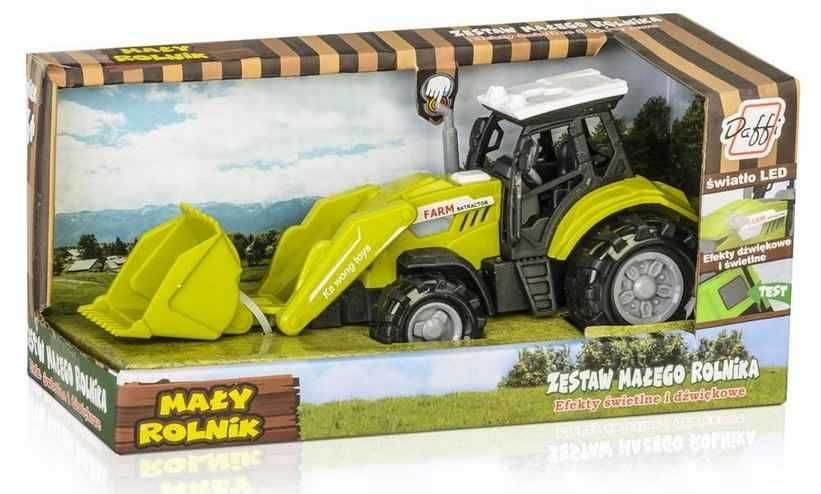 Ciągnik Traktor Pojazd Rolniczy z łyżką dźwiękiem światłem