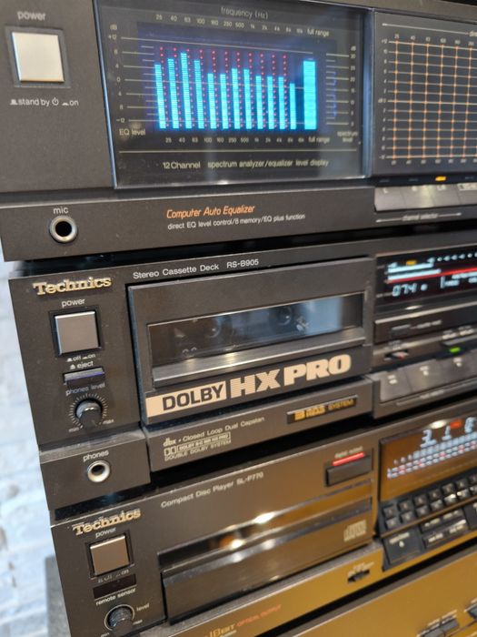 Technics Top wieża,6 części + gramofon.