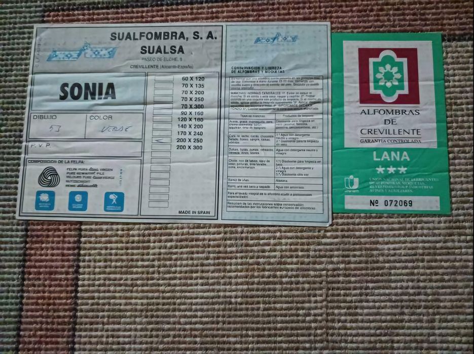 Tapete Lã | Salmão, Bege e Azul Claro