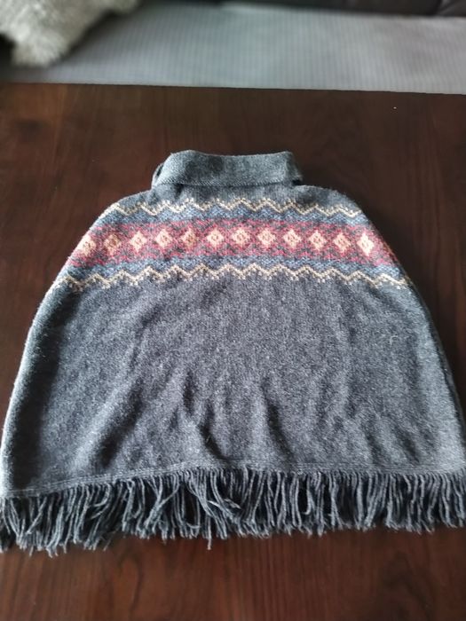Poncho/peleryna wełniana Zara r.M