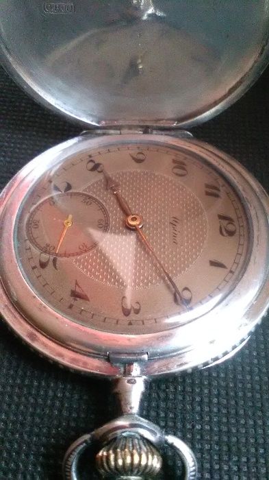 Zegarek kieszonkowy Alpina Watch UH z 1910 r.srebra-srebro 800 antyk