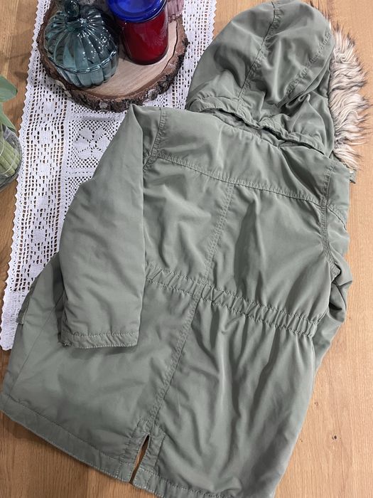 Kurtka parka ocieplana H&M khaki 122