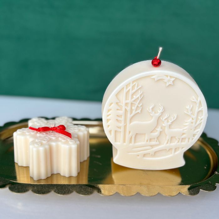 zestaw świąteczny świec sojowych