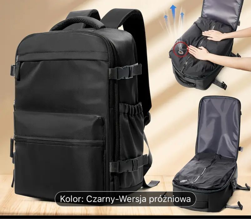 Nowy plecak próżniowy idealny do podroży liniami wizzair oraz ryanair