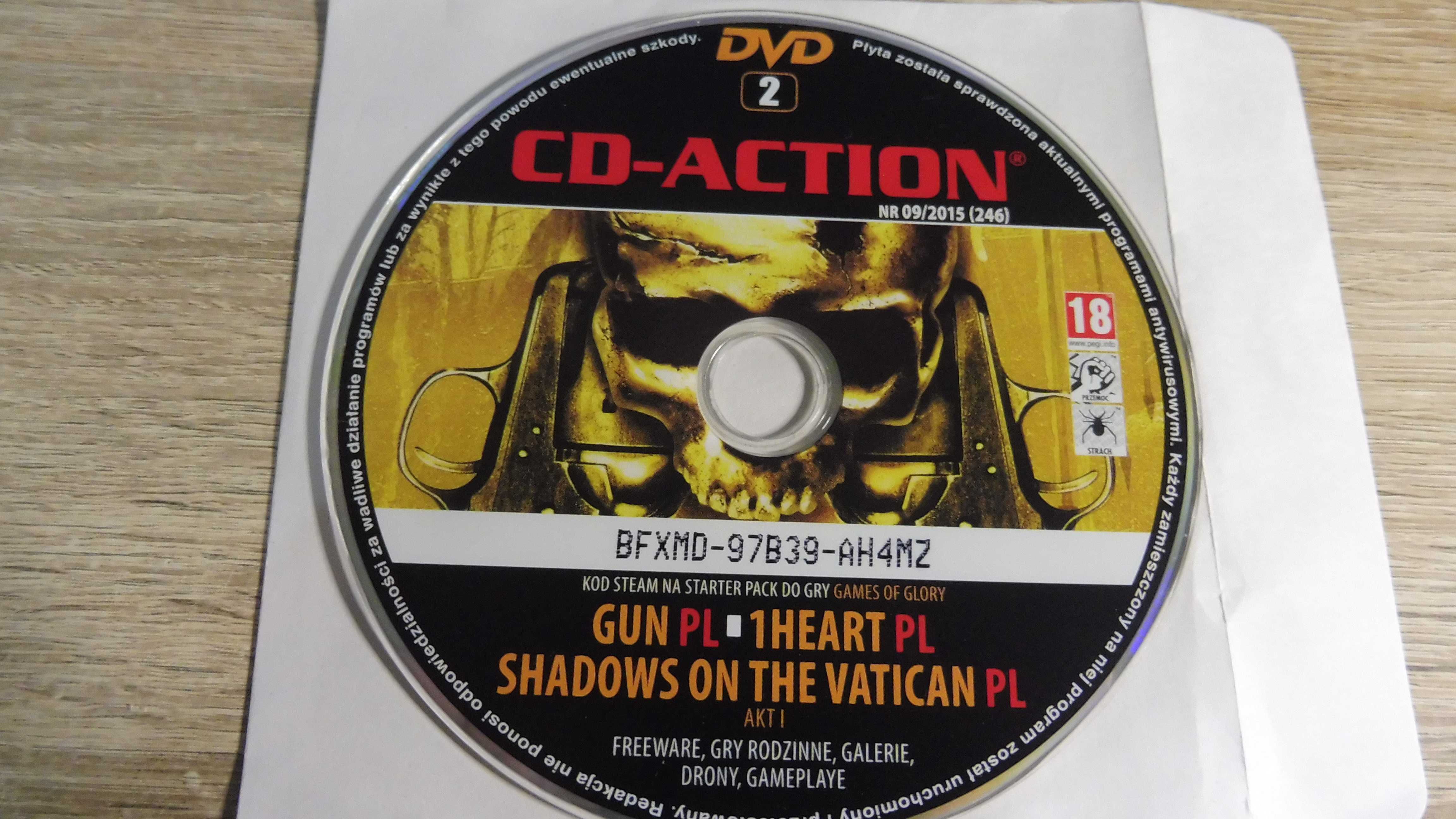 CD Action 09/2015 (246) - DVD 2 - Gun, 1Heart, Shadows of the Vatican