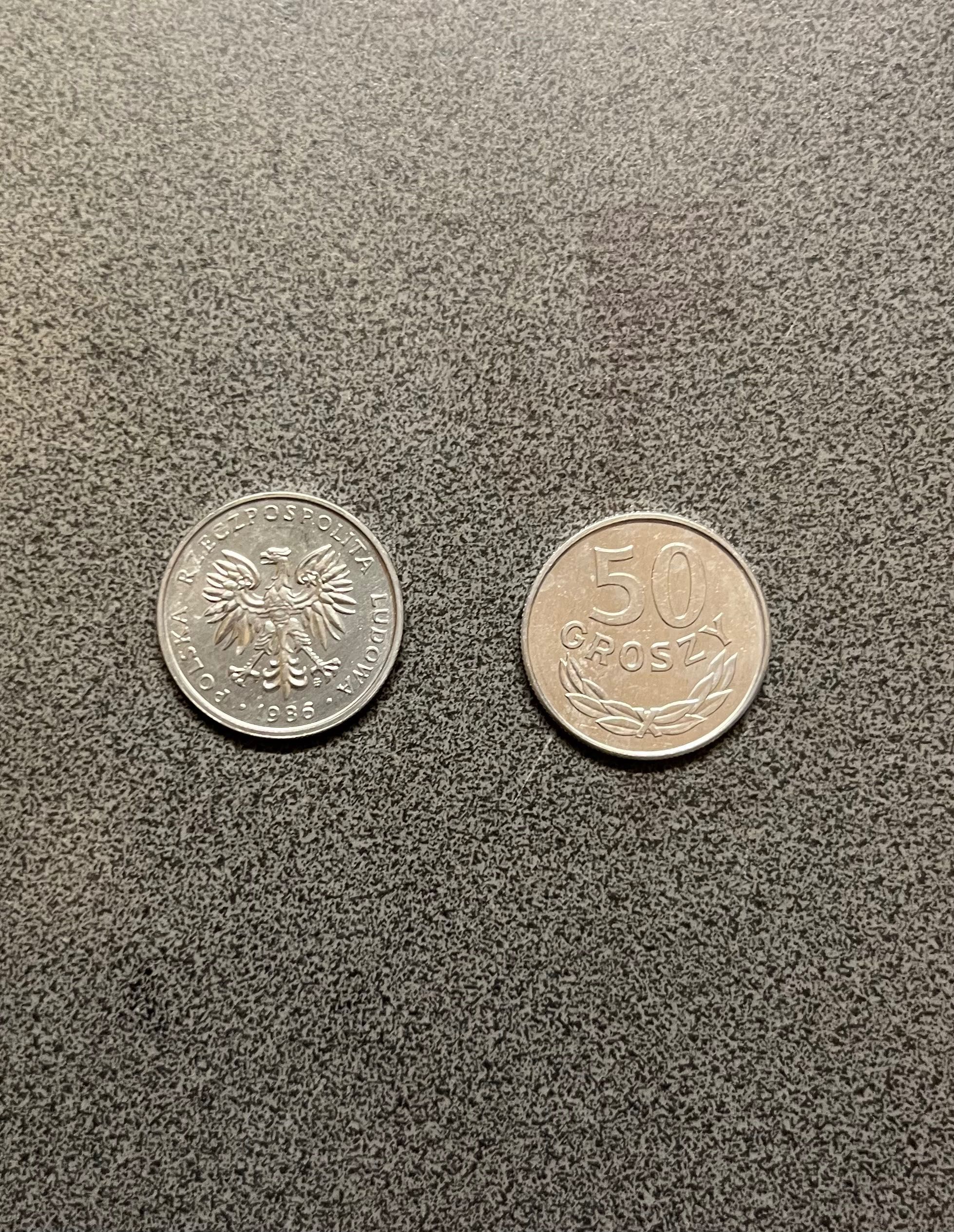 Zamienię monety 50 groszy z 1986 r. w idealnym stanie z PRL-u.