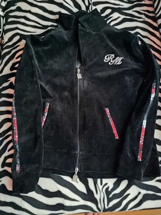 Олимпийка женская  чёрная велюровая