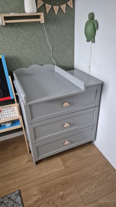 Zestaw Komoda z przewijakiem + łóżeczko klupś oliver
