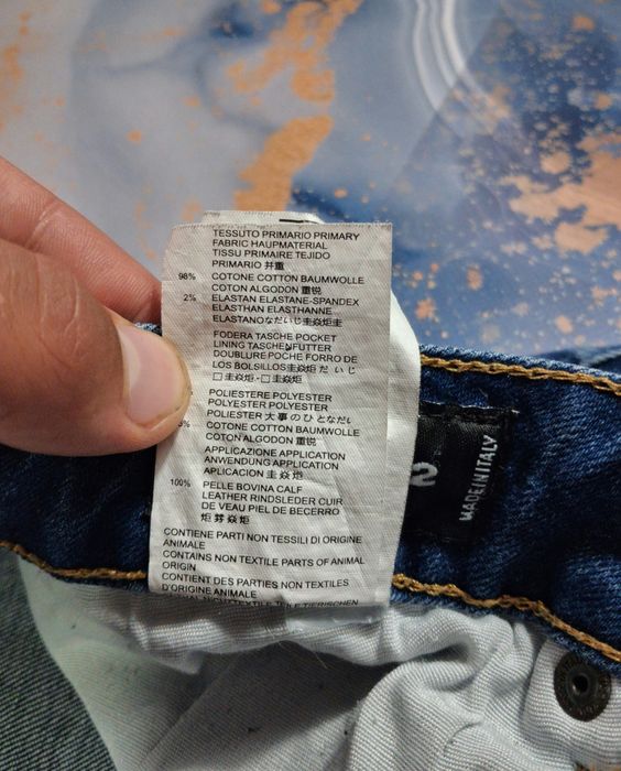 Джинсы Dsquared2 заужненные рваные потертые мужские штаны