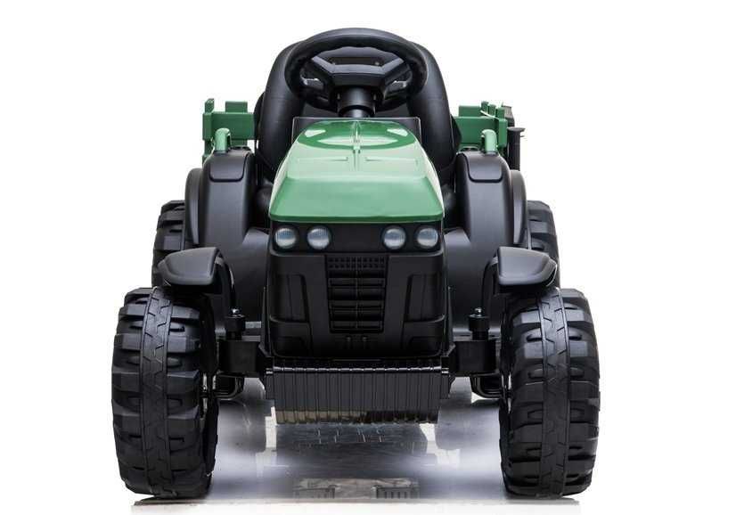 Traktor na akumulator dla dzieci Miękkie koła EVA Pilot zielony