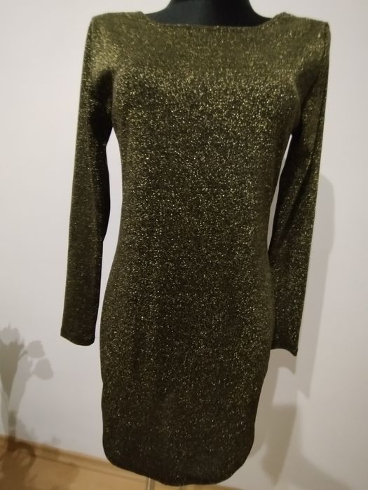 Sukienka złota 38/40/42 sylwester