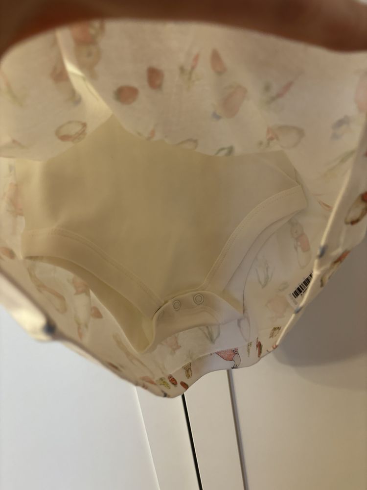 Sukienka z body Nutmeg Królik Piotruś Peter Rabbit 12-18 86 cm nowa