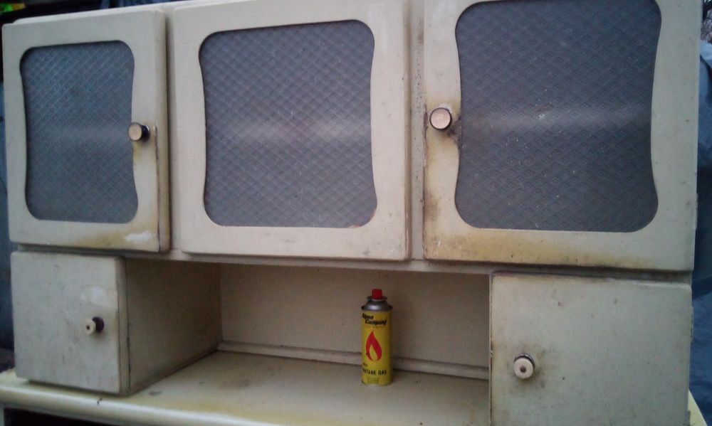 etykieta oryginalna kredens kuchenny Strzelin lata 60 te prl