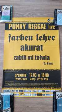 3 Plakaty Punky Reggae Live 2006/7/8 Farben Lehre akurat koniec świata