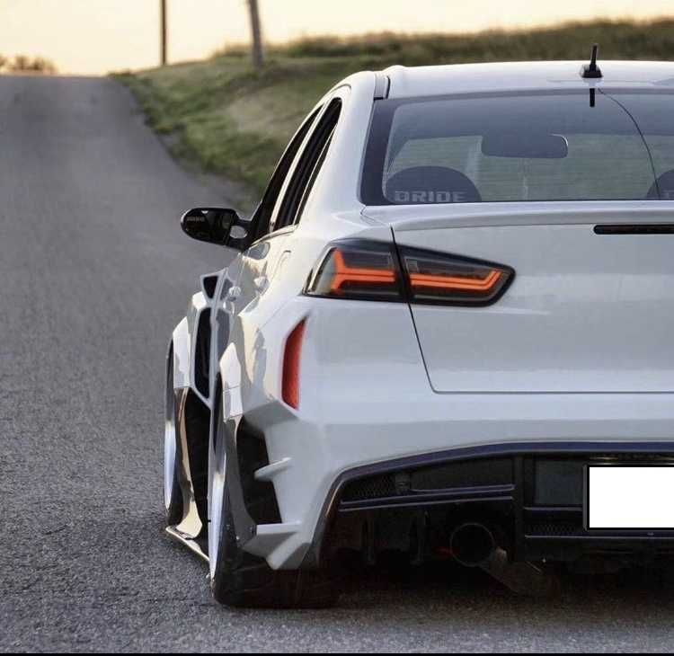 Передняя  оптика линзовые фары фара  FULL LED Mitsubishi Lancer X