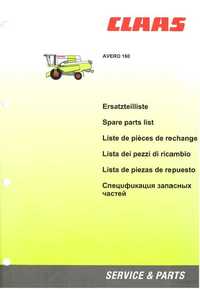 Katalog części kombajn claas Avero 160