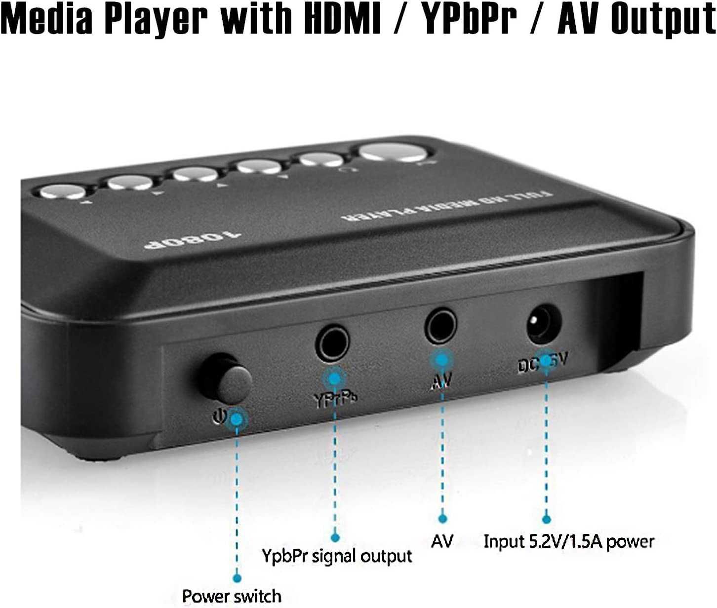 MEDIA Player Com Saidas Hdmi YPbPr Av