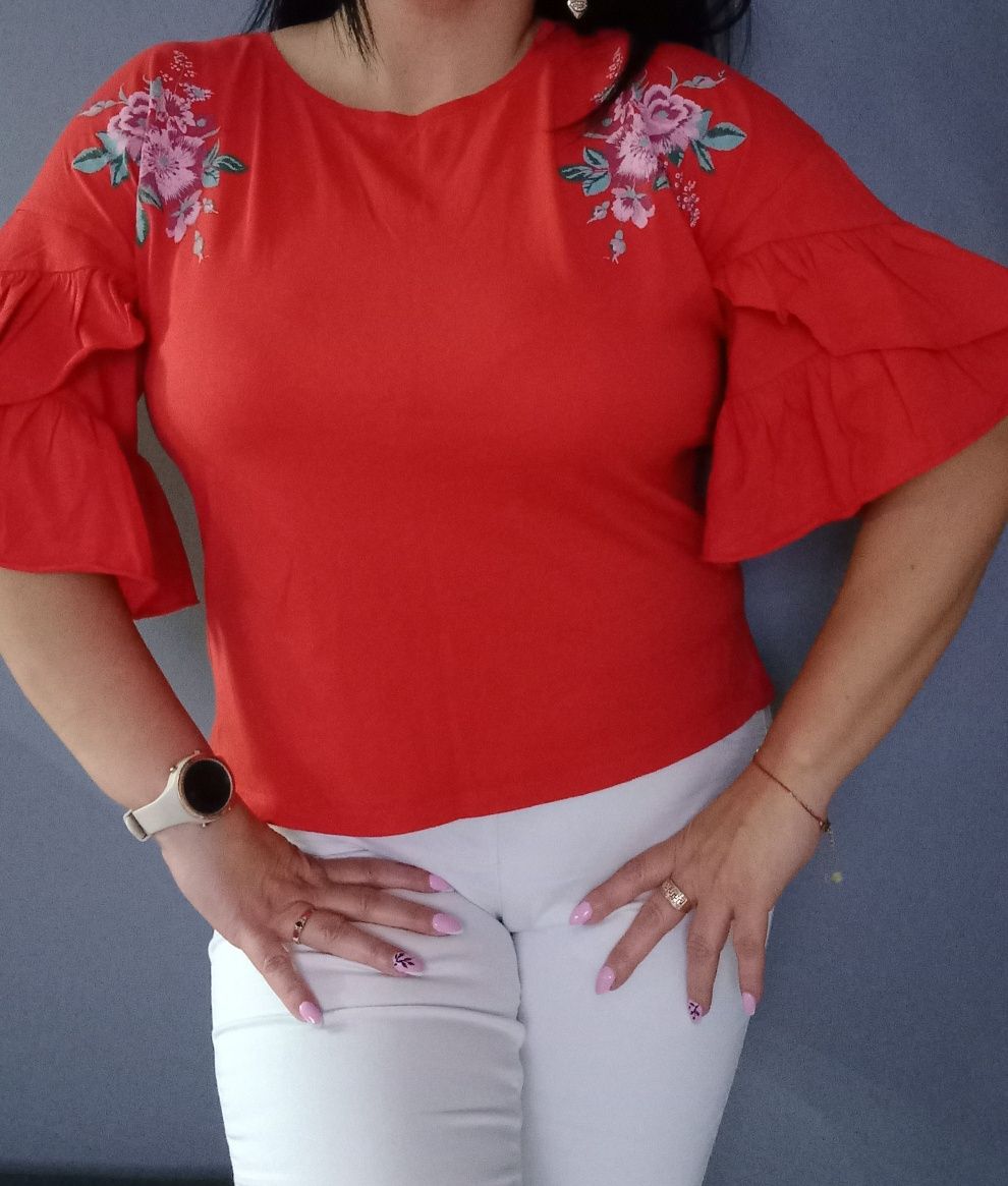 Piekna bluzka Orsay z kwiatkami rozm.M/L