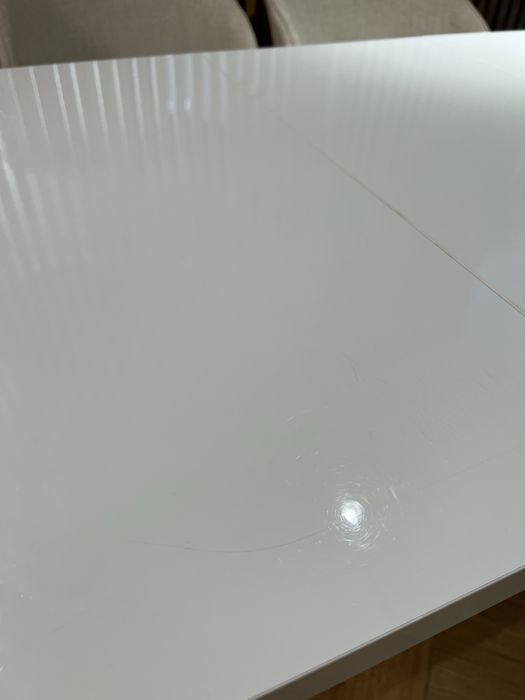 Stół biały rozkładany – 120/160 x 80 cm, wys. 76 cm