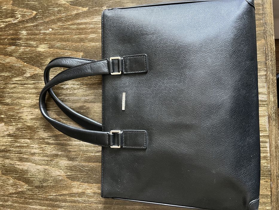 Элегантная деловая сумка-портфель из натуральной кожи Италия