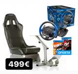 Simulador Cockpit Playseat Volante Pedais Thrustmaster T150 NOVO ofert
