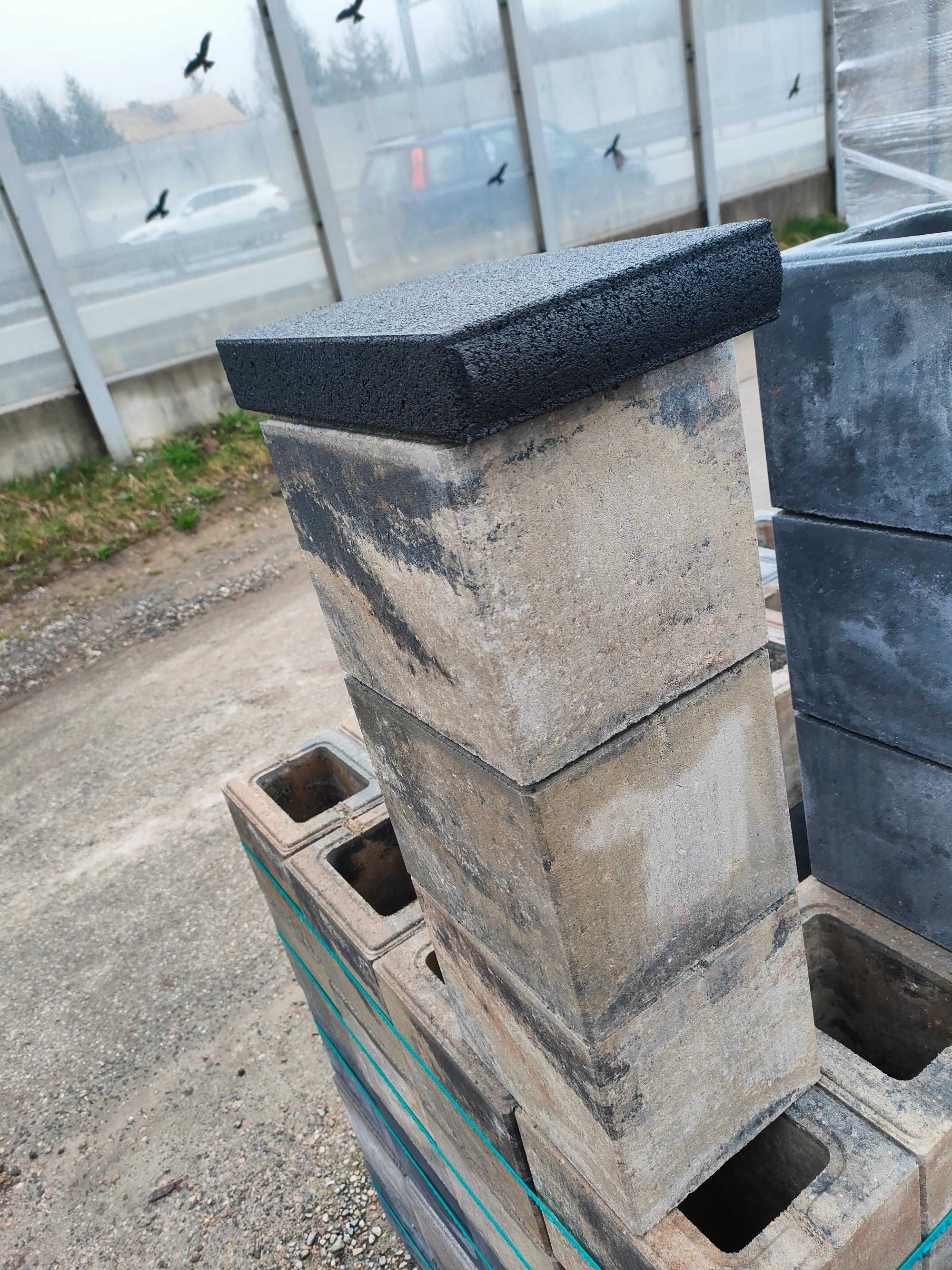 Daszek 33x20x5 cm Przykrywka na słupek ogrodzenie mur płot kapelusz
