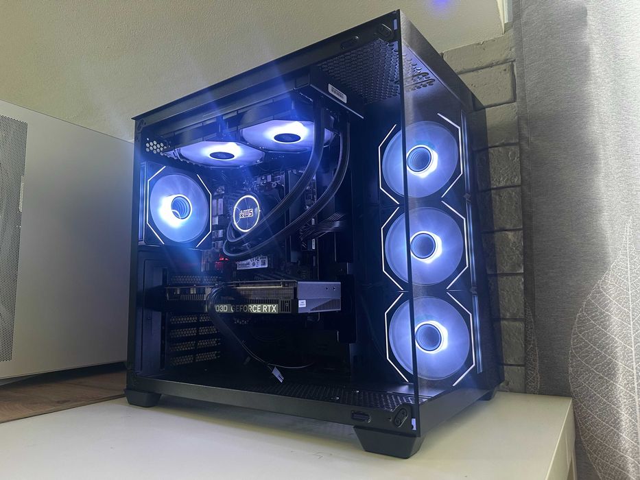 Nowy Komputer Gamingowy RTX 5060 Ryzen 5 FV23% 16gb RAM Akwarium Aio