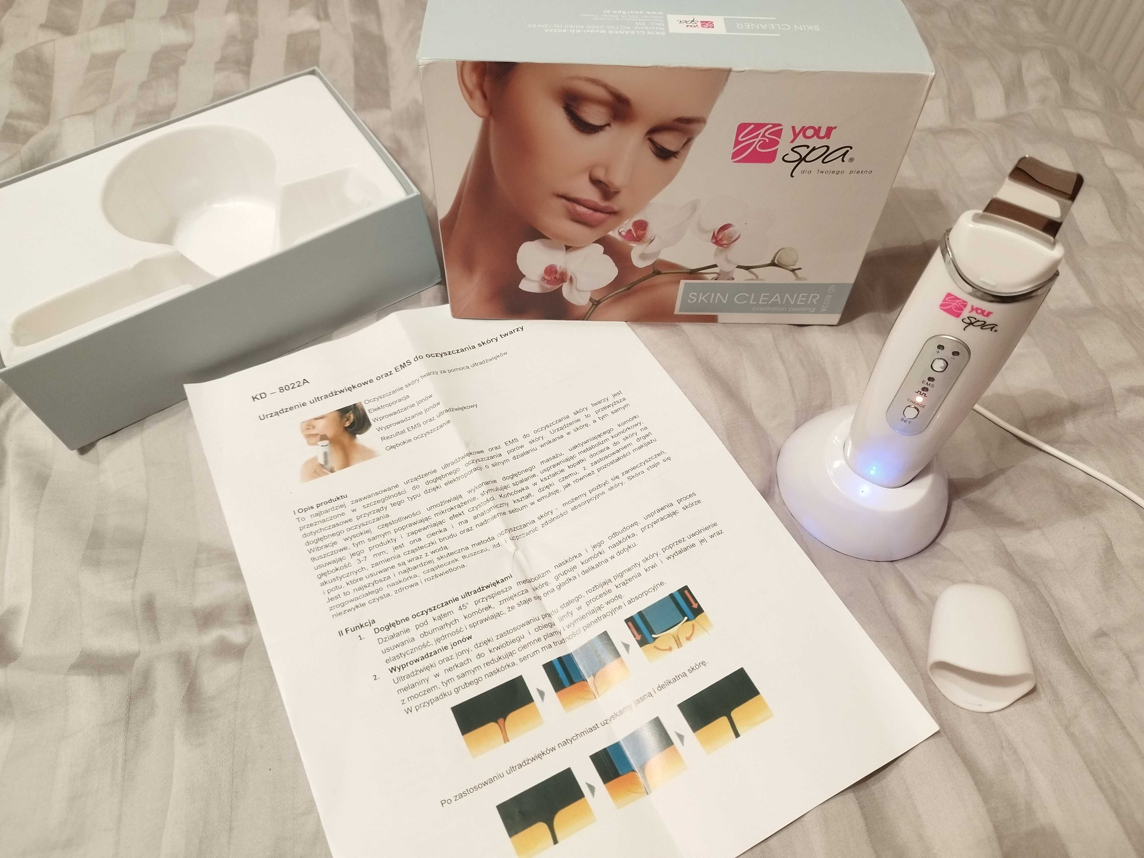 Peeling kawitacyjny SKIN CLEANER , Sonoforeza , masażer ultradźwiękowy