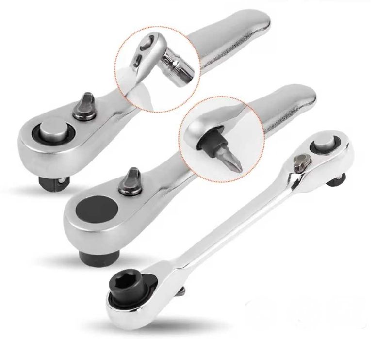 Міні вороток трещотка гайковий ключ із тріскачкою 1/4