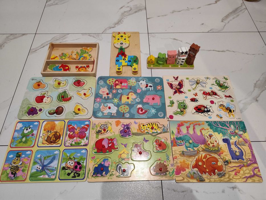 Sprzedam drewniane układanki dla dzieci