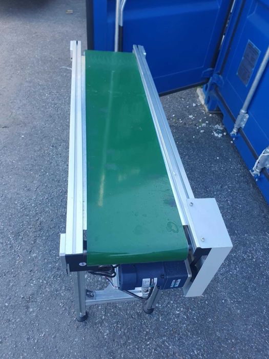 Przenośnik taśmowy transporter taśma stół aluminiowy 120x36x78cm