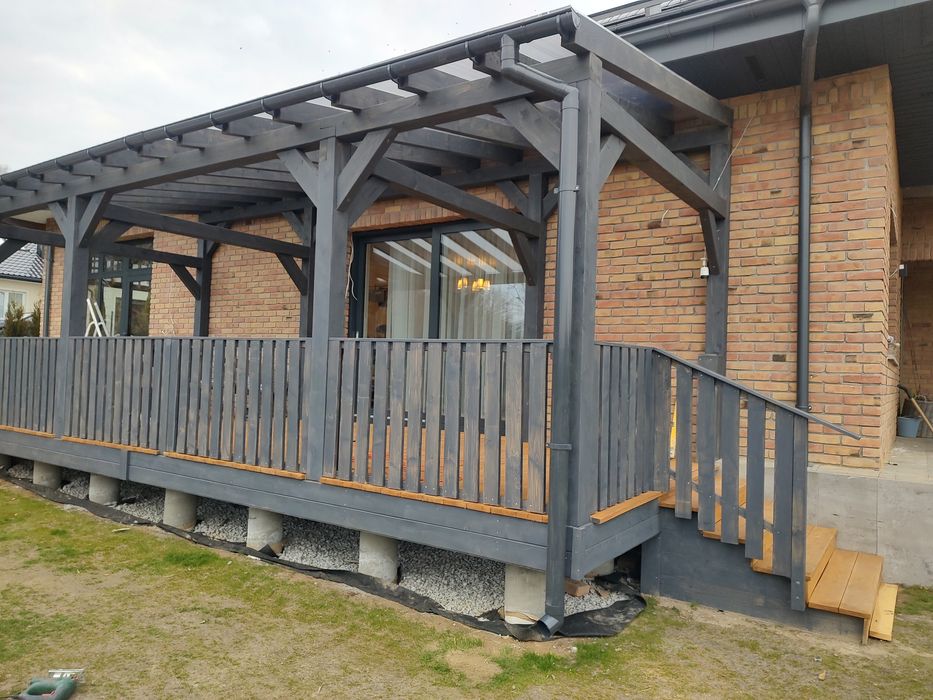Zadaszenia tarasów, tarasy drewniane, pergole