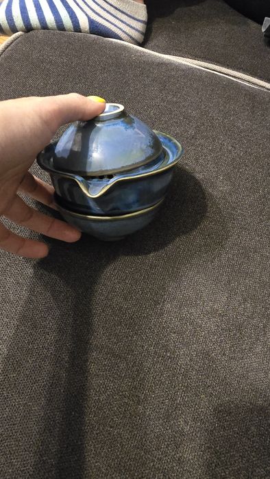 Dzbanek do herbaty dwie filiżanki ceramika