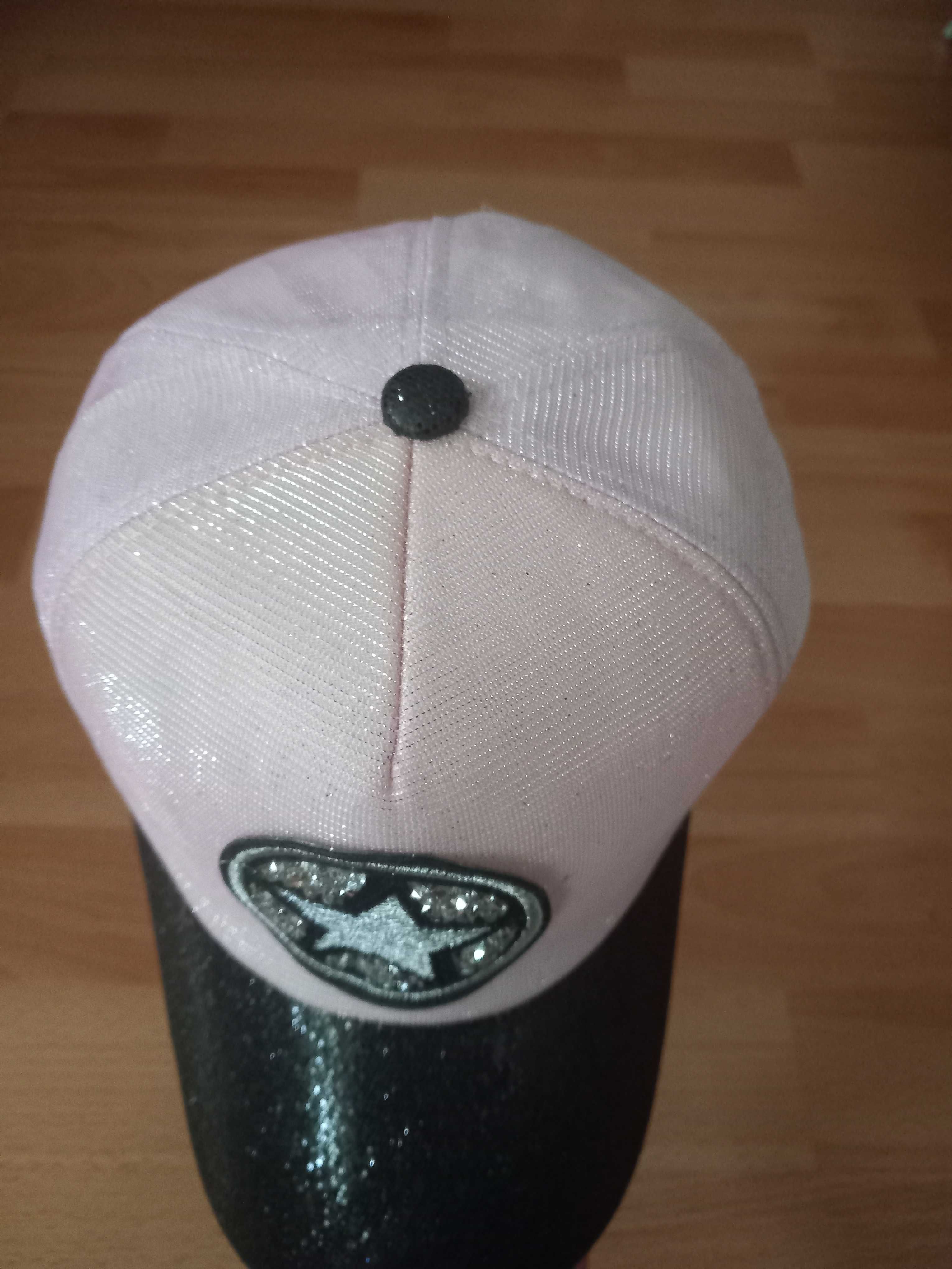 Nowa różowo czarna czapka sportowa z daszkiem uniwersalna