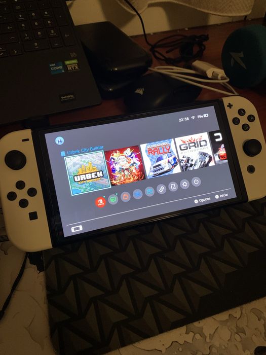 Nintendo Switch Oled + Acessórios + 2 Bolsas