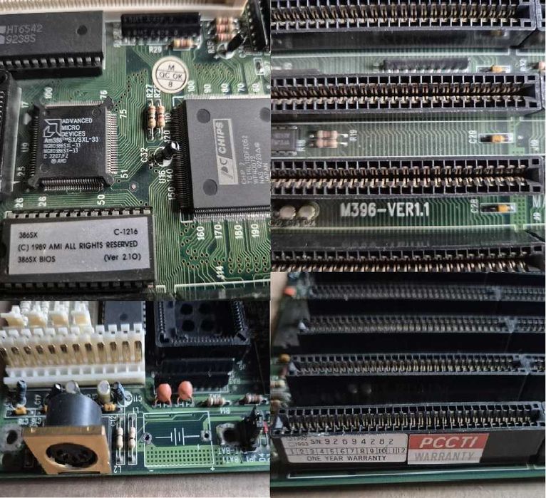 Płyta główna 386sx  Sprawna. Pc Chips M396-Ver1.1