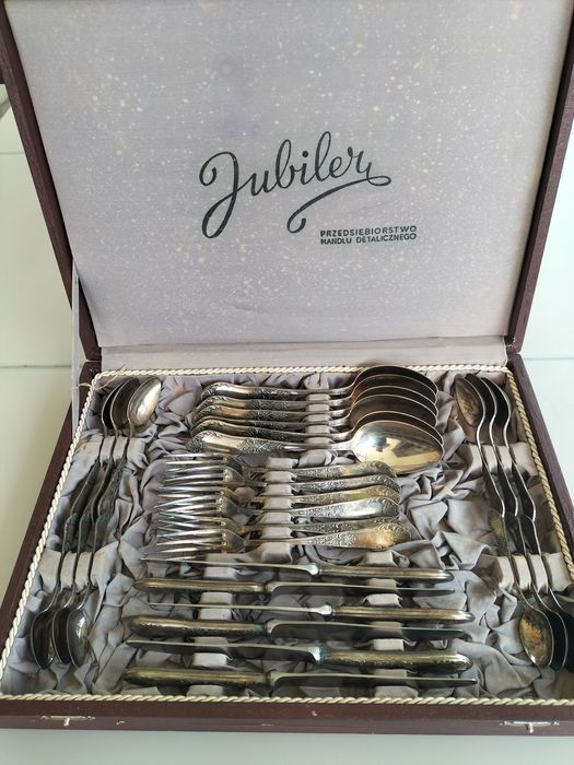 Komplet sztućców FRAGET , posrebrzany ,lata 60te