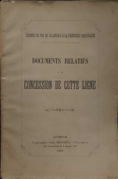 Documents Relatifs à la Concession de Cette Ligne (1884)