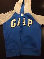 Sweat infantil de fecho e carapuço da GAP