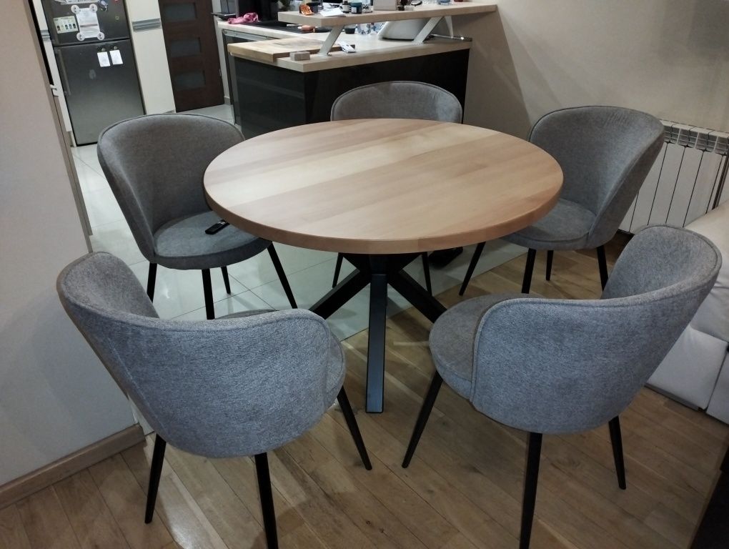 Stół okrągły w stylu loft